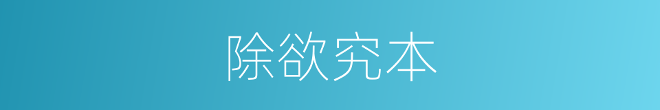 除欲究本的同义词
