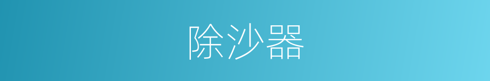 除沙器的同义词