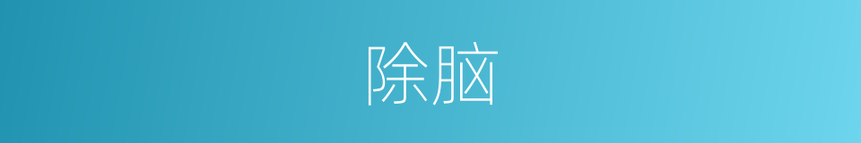 除脑的同义词