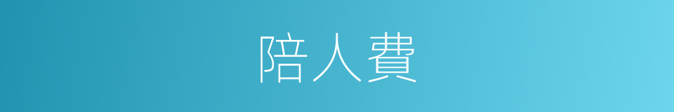 陪人費的同義詞