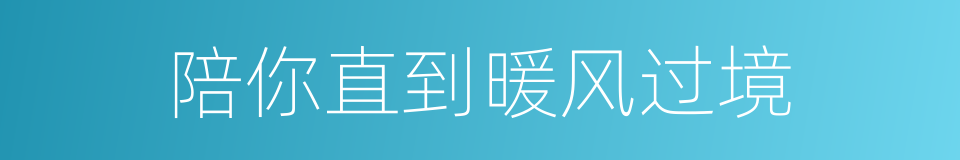 陪你直到暖风过境的同义词