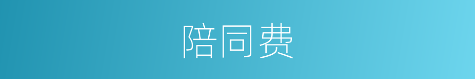 陪同费的同义词