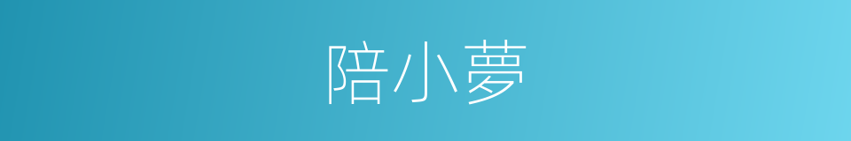 陪小夢的同義詞