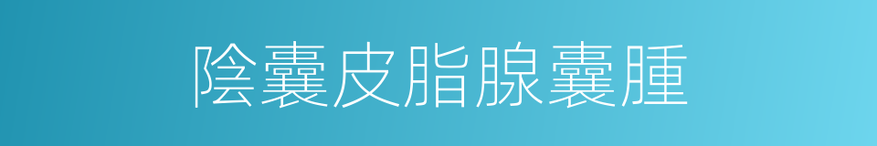 陰囊皮脂腺囊腫的同義詞