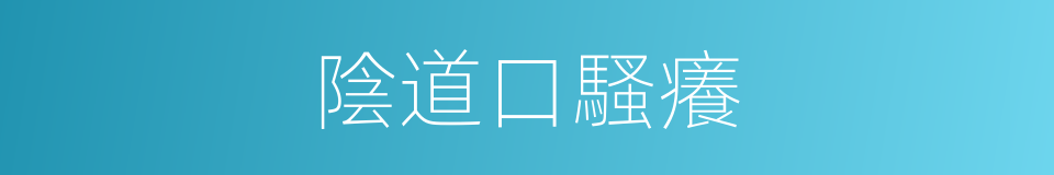 陰道口騷癢的同義詞
