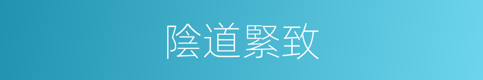 陰道緊致的同義詞
