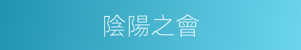 陰陽之會的同義詞
