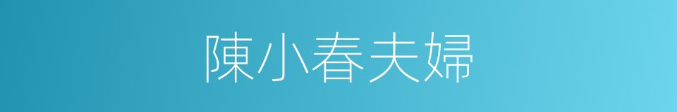 陳小春夫婦的同義詞