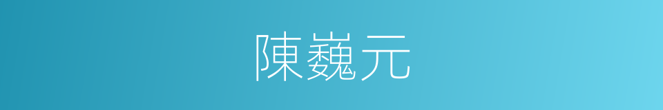 陳巍元的同義詞
