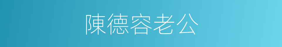 陳德容老公的同義詞
