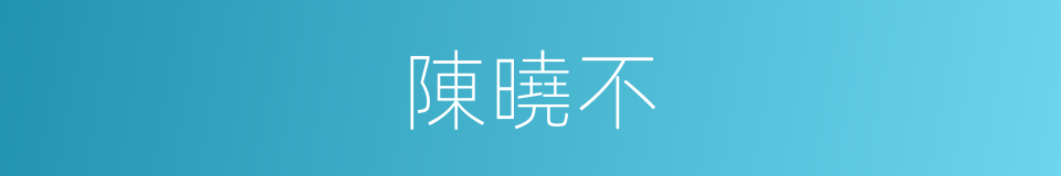 陳曉不的同義詞