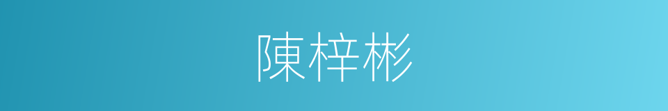 陳梓彬的同義詞