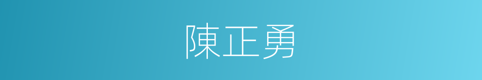 陳正勇的同義詞