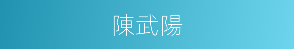 陳武陽的同義詞