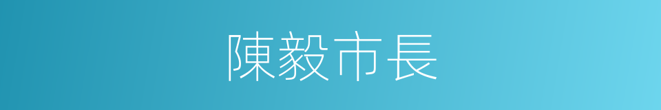 陳毅市長的同義詞