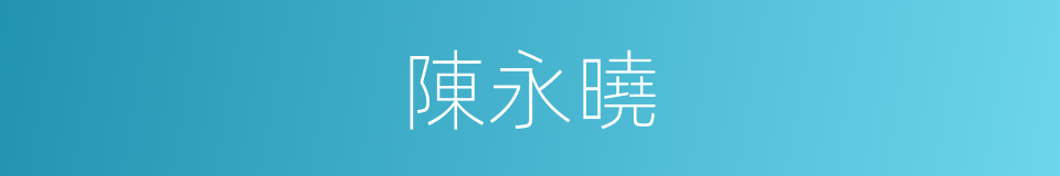 陳永曉的同義詞