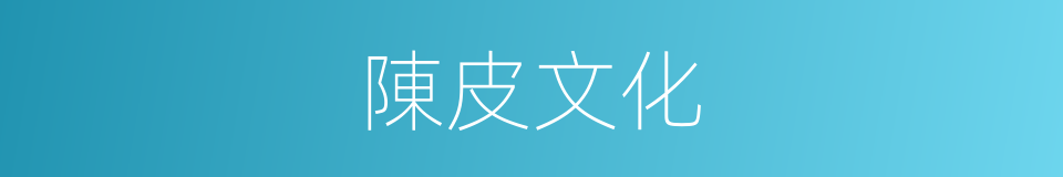陳皮文化的同義詞