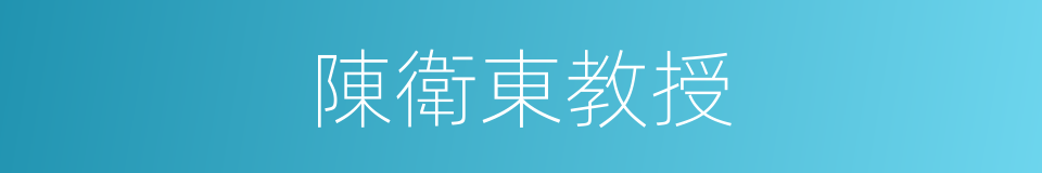 陳衛東教授的同義詞