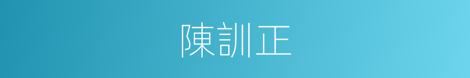 陳訓正的同義詞