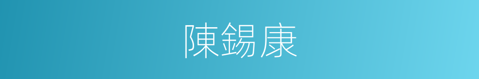 陳錫康的同義詞