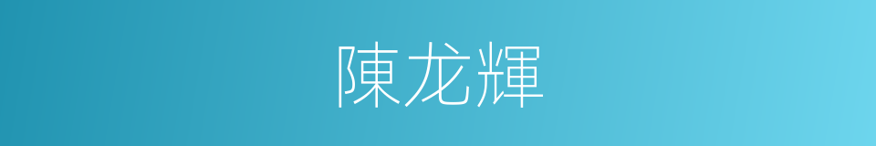陳龙輝的同義詞