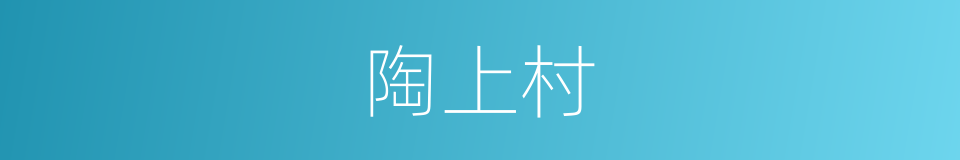 陶上村的同义词