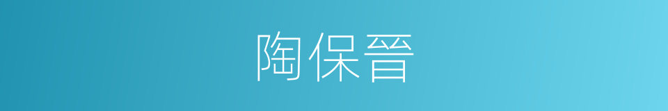 陶保晉的同義詞