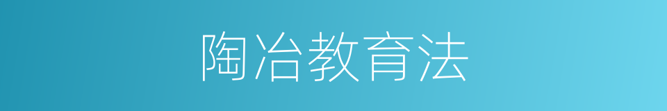 陶冶教育法的同义词