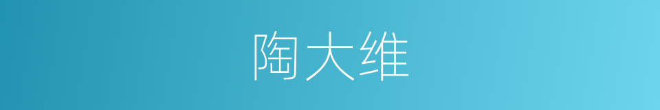 陶大维的同义词