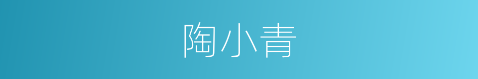 陶小青的同义词