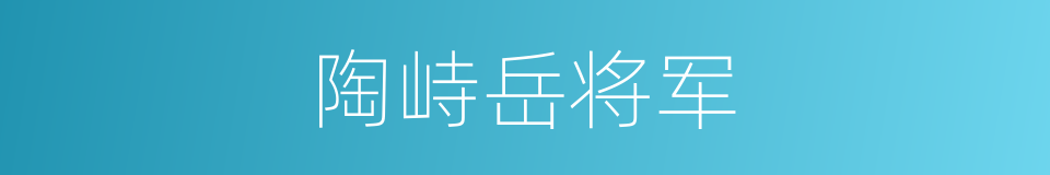 陶峙岳将军的同义词