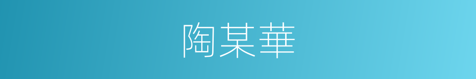 陶某華的同義詞