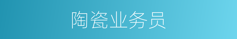 陶瓷业务员的同义词