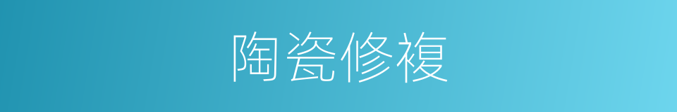 陶瓷修複的同义词