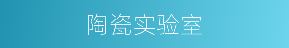 陶瓷实验室的同义词