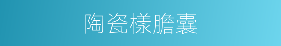 陶瓷樣膽囊的同義詞