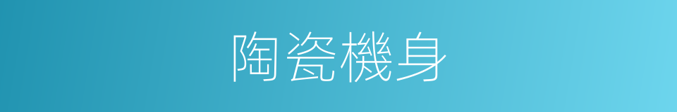 陶瓷機身的同義詞