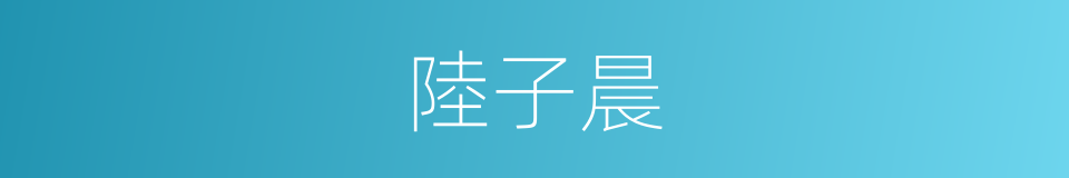 陸子晨的同義詞