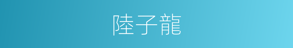 陸子龍的同義詞