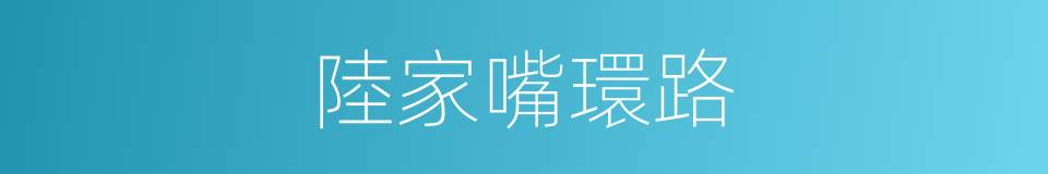 陸家嘴環路的同義詞