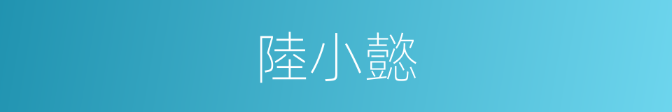 陸小懿的同義詞