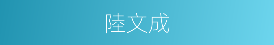 陸文成的同義詞