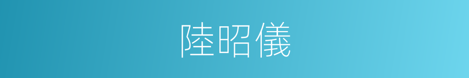 陸昭儀的同義詞