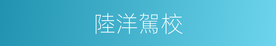 陸洋駕校的同義詞