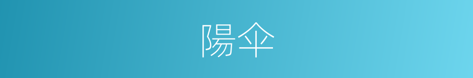 陽伞的意思
