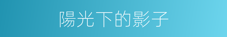 陽光下的影子的同義詞