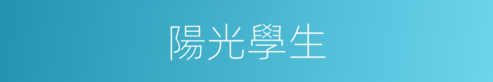 陽光學生的同義詞