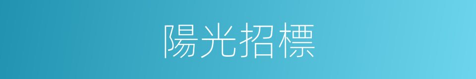 陽光招標的同義詞