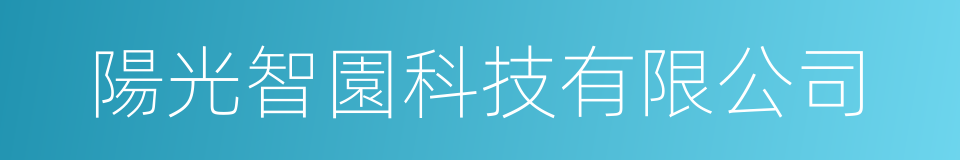 陽光智園科技有限公司的同義詞