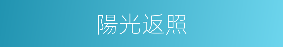 陽光返照的同義詞
